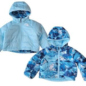 The North Face Baby Reversible Perrito Hooded Jacket Mountain Atomizer Blue 0-3M